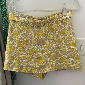 Faithful the Brand belted floral mini skort. Size 6.